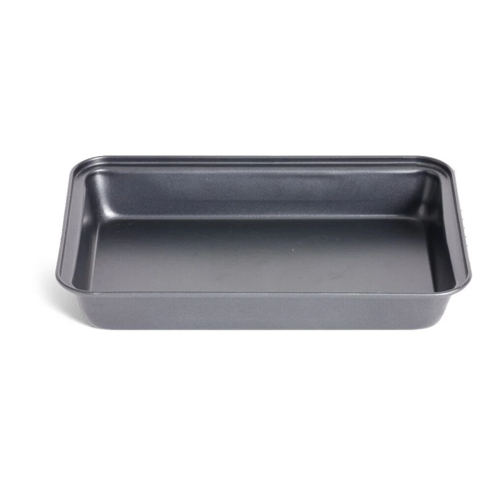 Plat à four en métal noir 30x20xH4,8cm
