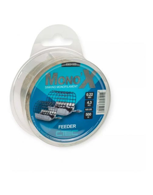 C-Tec Mono X Feeder Brown 0.22mm\/4.3kg 500m - Vislijn -