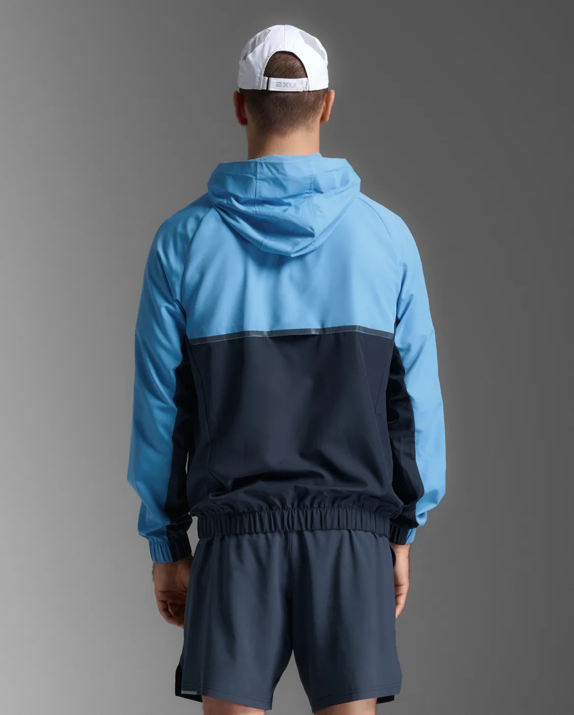 2XU Aero Hex Windbreaker Azure Blue/midnight