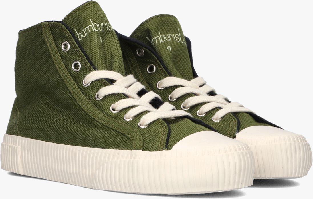 BAMBURISTA groene bamburista hoge sneaker ladybug paradiso high