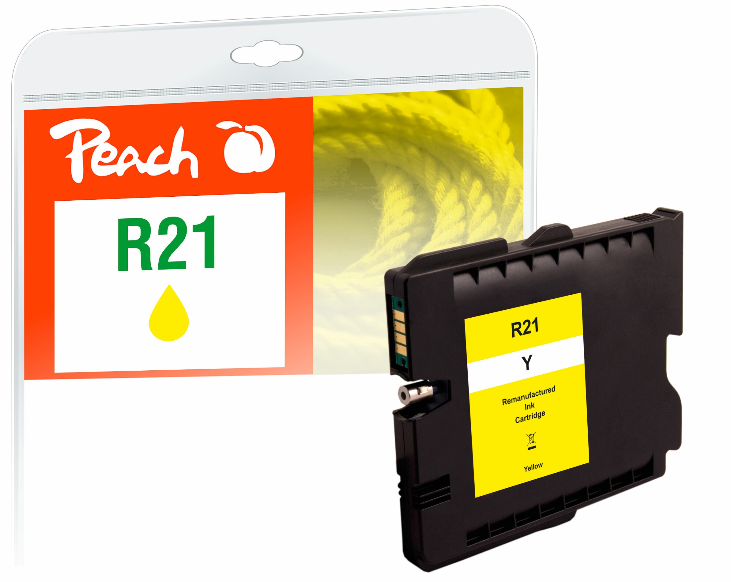 Peach R21Druckerpatrone ye ersetzt Ricoh GC21Y, 405535 für z.B. Ricoh Aficio GX 2500, Ricoh Aficio GX 3000, Ricoh Aficio GX 3000 s (wiederaufbereitet)