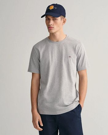 Gant T-shirt Shield Logo Grijs 2003184-93 kopen