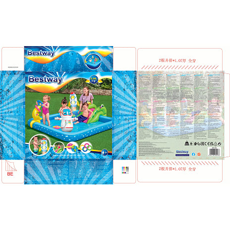 Bestway Play Center badebassin 2,28 m x 2,06 m x 84 cm
