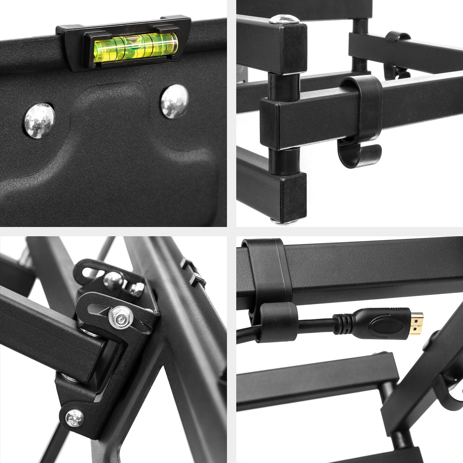 tectake® TV Wandhalterung, für 32 - 100 Zoll (81 - 254 cm), ausziehbar, bis 120 kg
