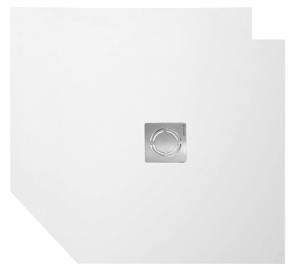 Polysan Flexia composiet douchebak 130x90cm wit snijdbaar