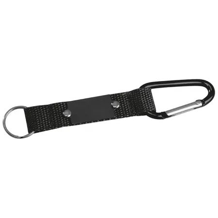 Macma Schlüsselanhänger mit Karabiner, schwarz