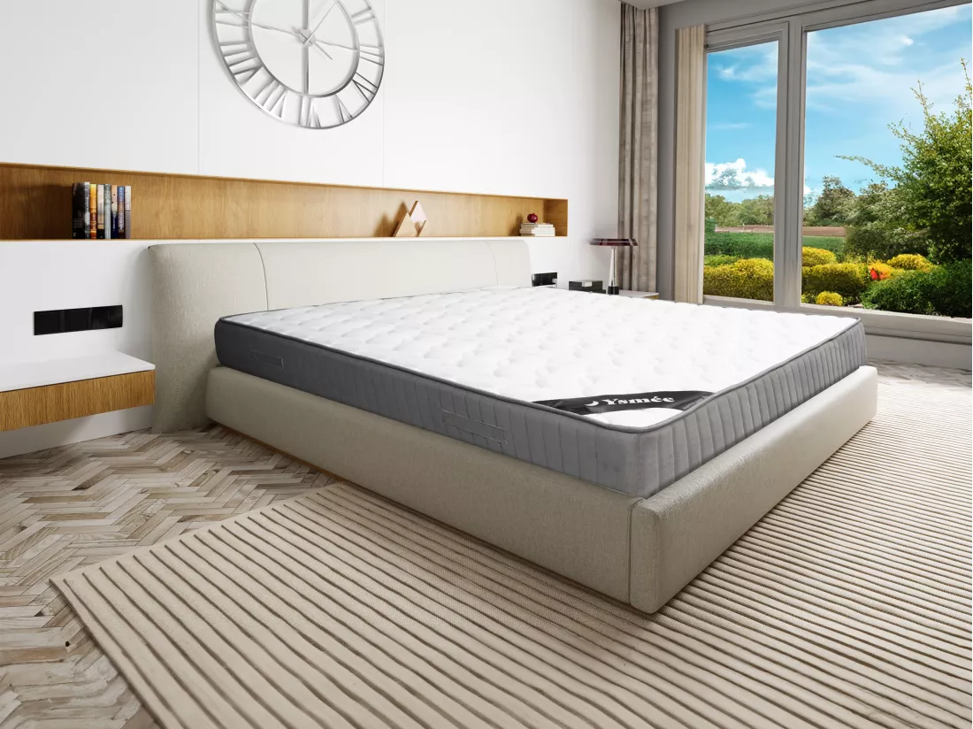 Matelas 180 x 200 cm mousse HR et accueil latex ép.30cm - MALINO de YSMÉE