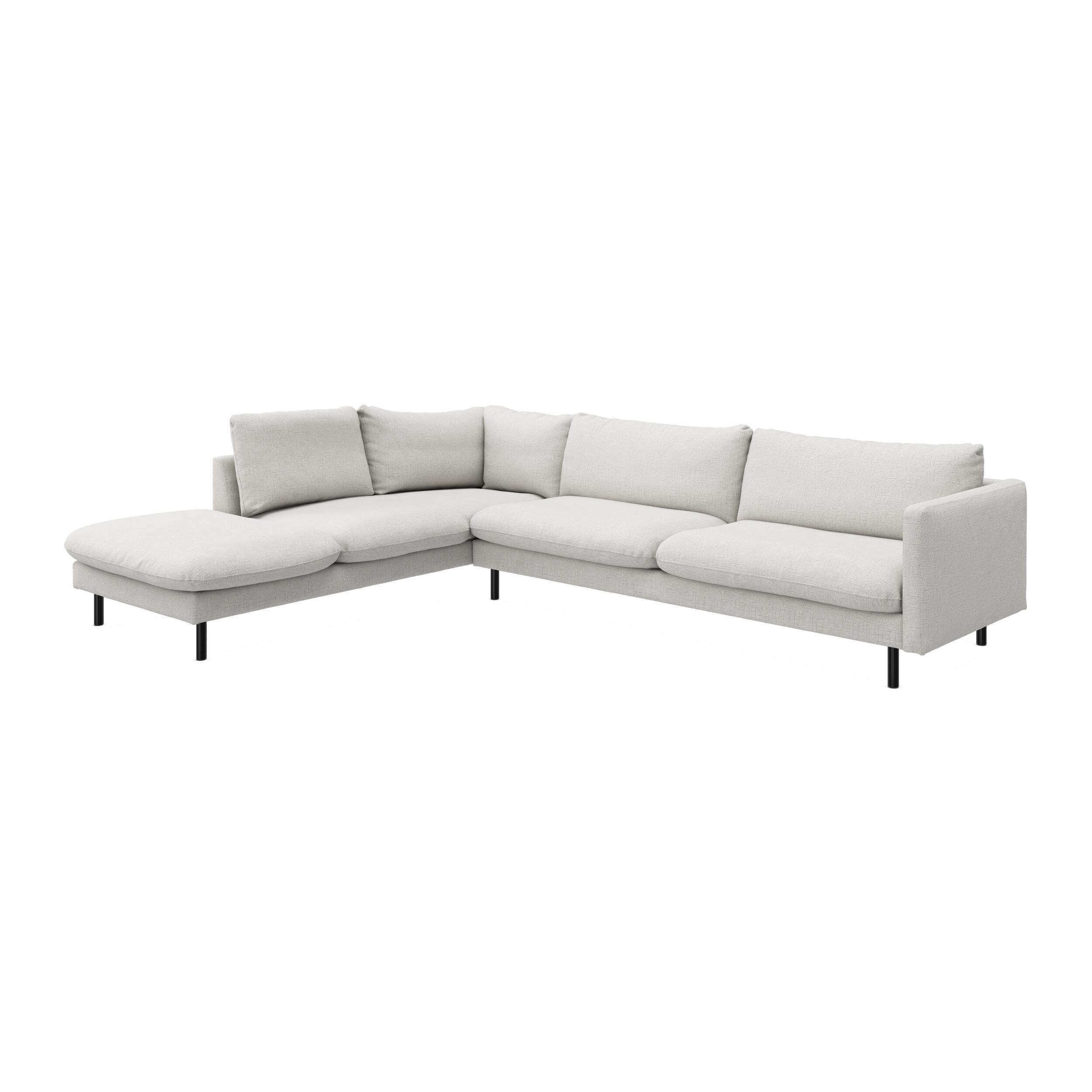 Bjorn venstrevendt sofa med pufafslutning