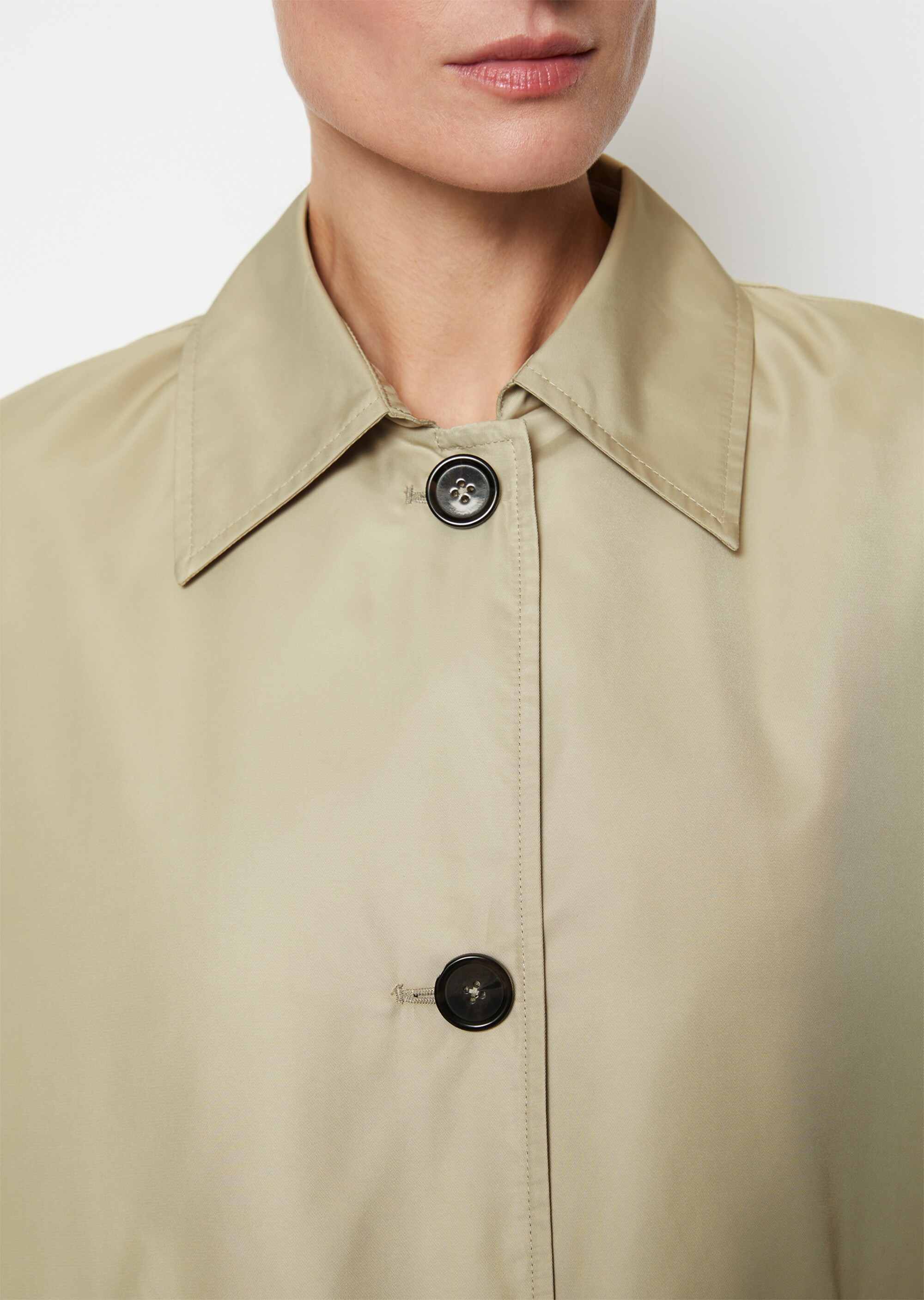 Car Coat A-Linieaus recyceltem Polyester