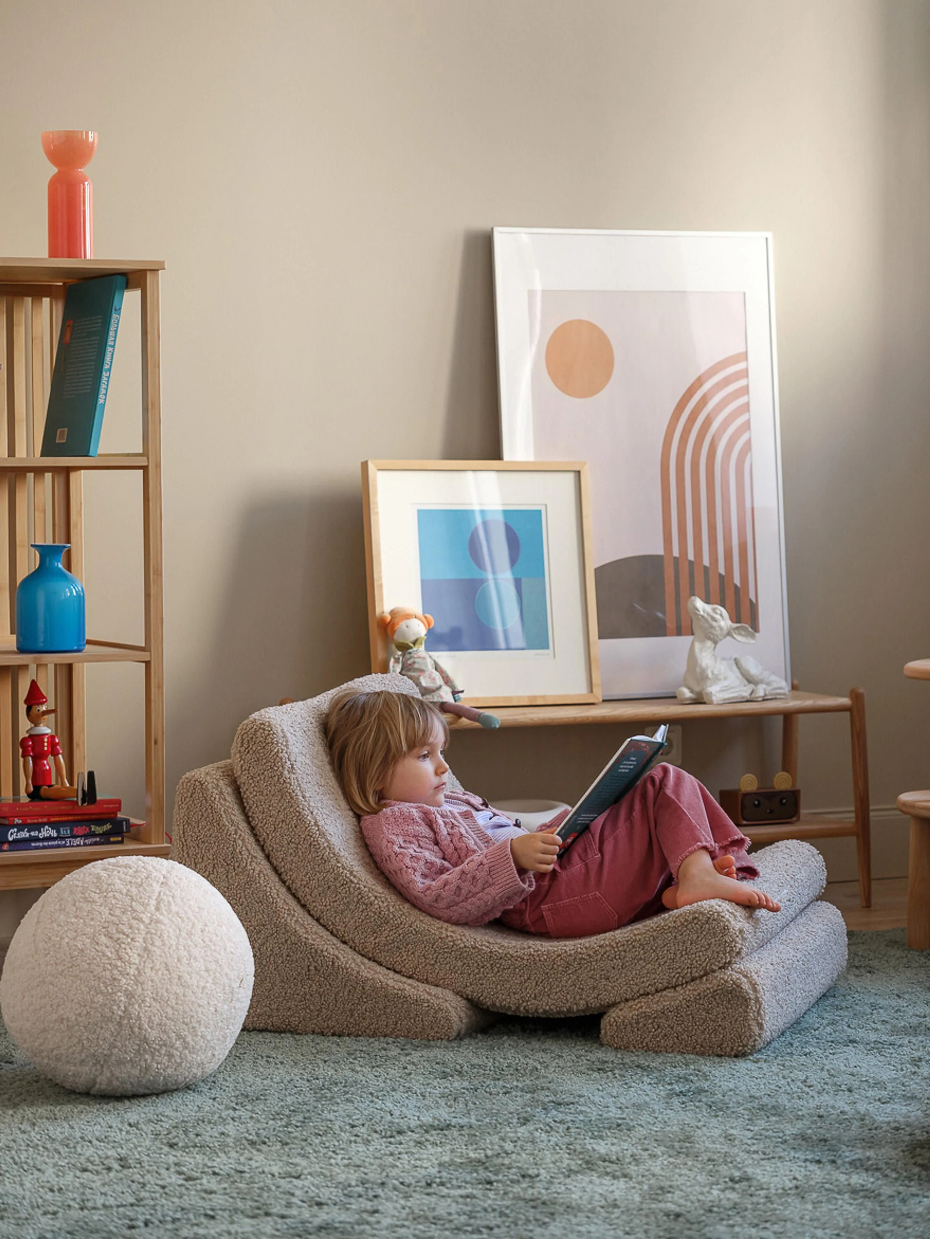Handgemaakte teddy kinderfauteuil Moon