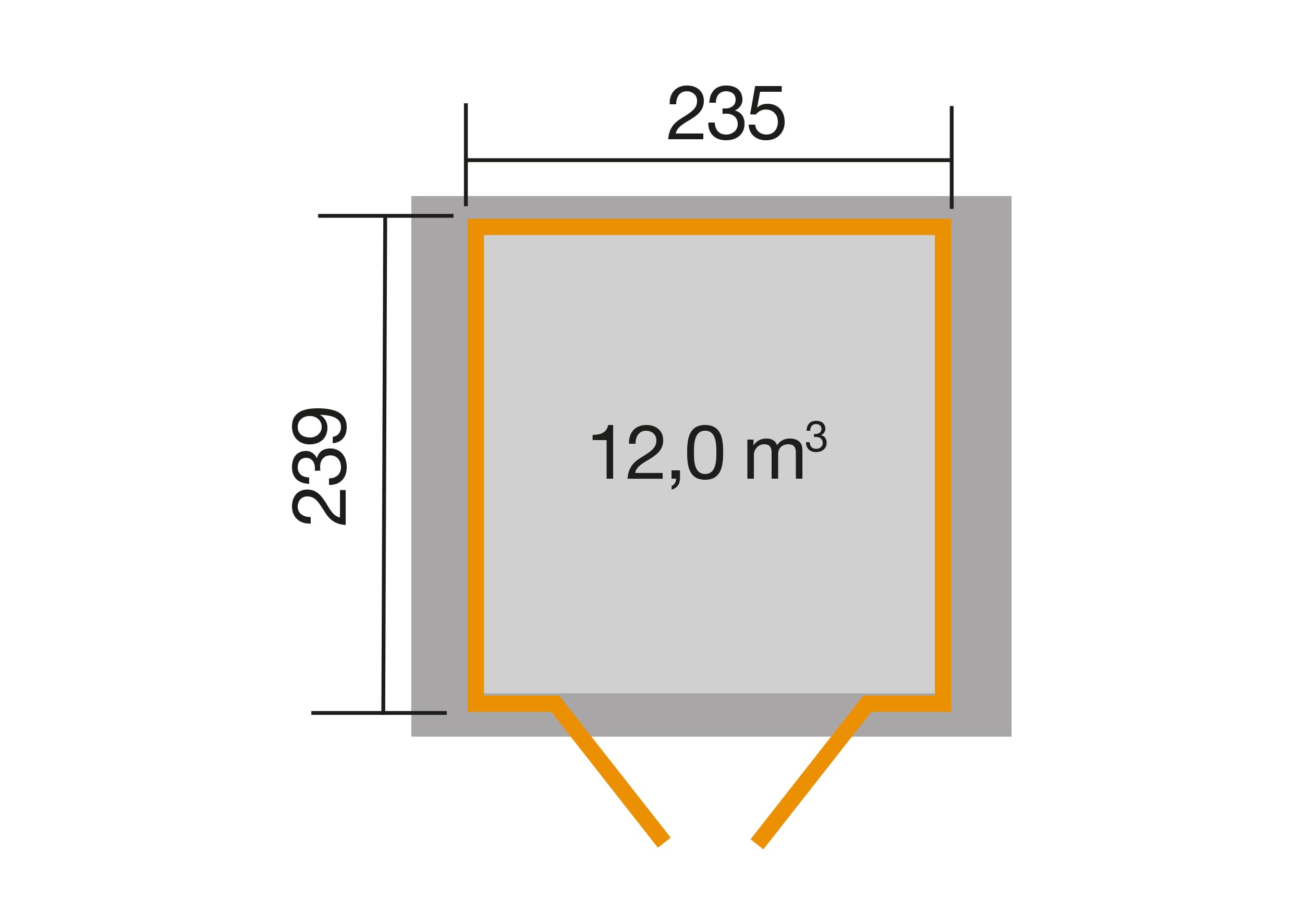 Gartenhaus 224 Gr.3, anthr., 21 mm