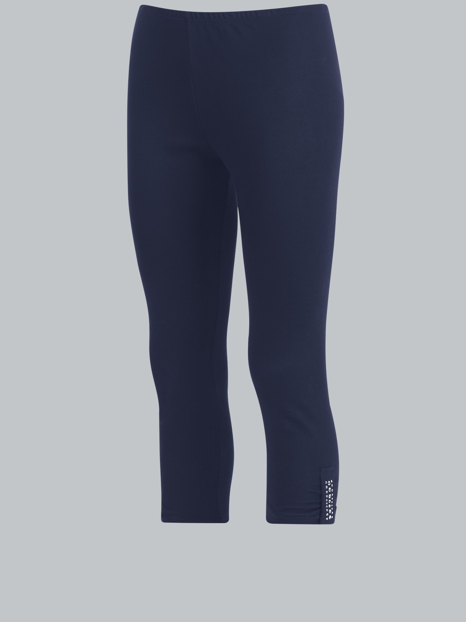 Leggings 7/8 mit Kristallsteinen Navy