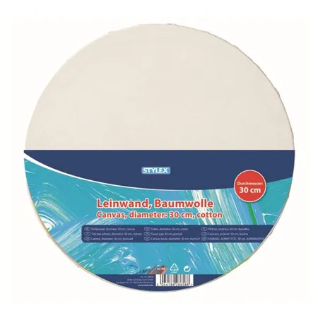 Stylex Leinwand, bespannte Keilrahmen, rund D=30cm