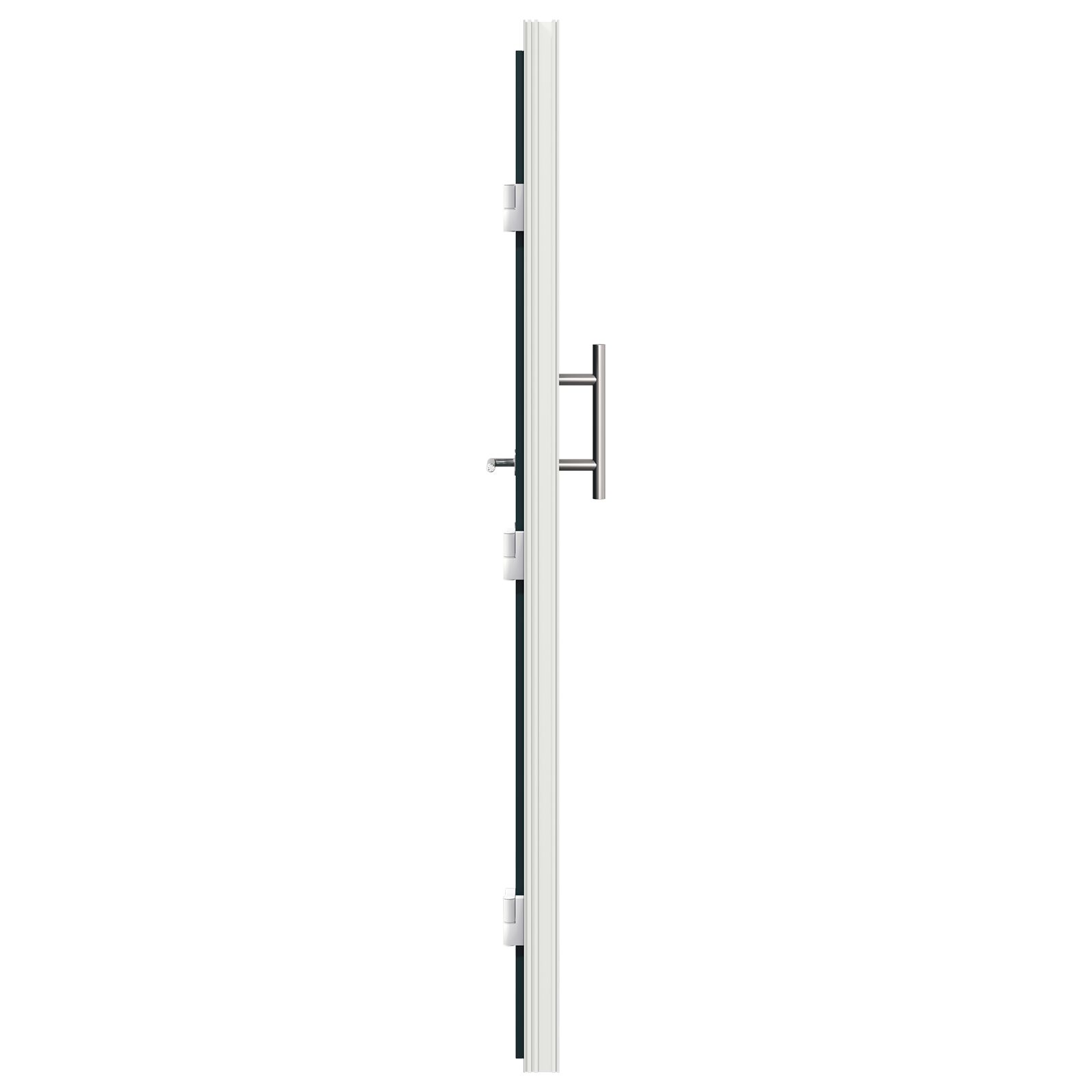 vidaXL Antraciet PVC Voordeur