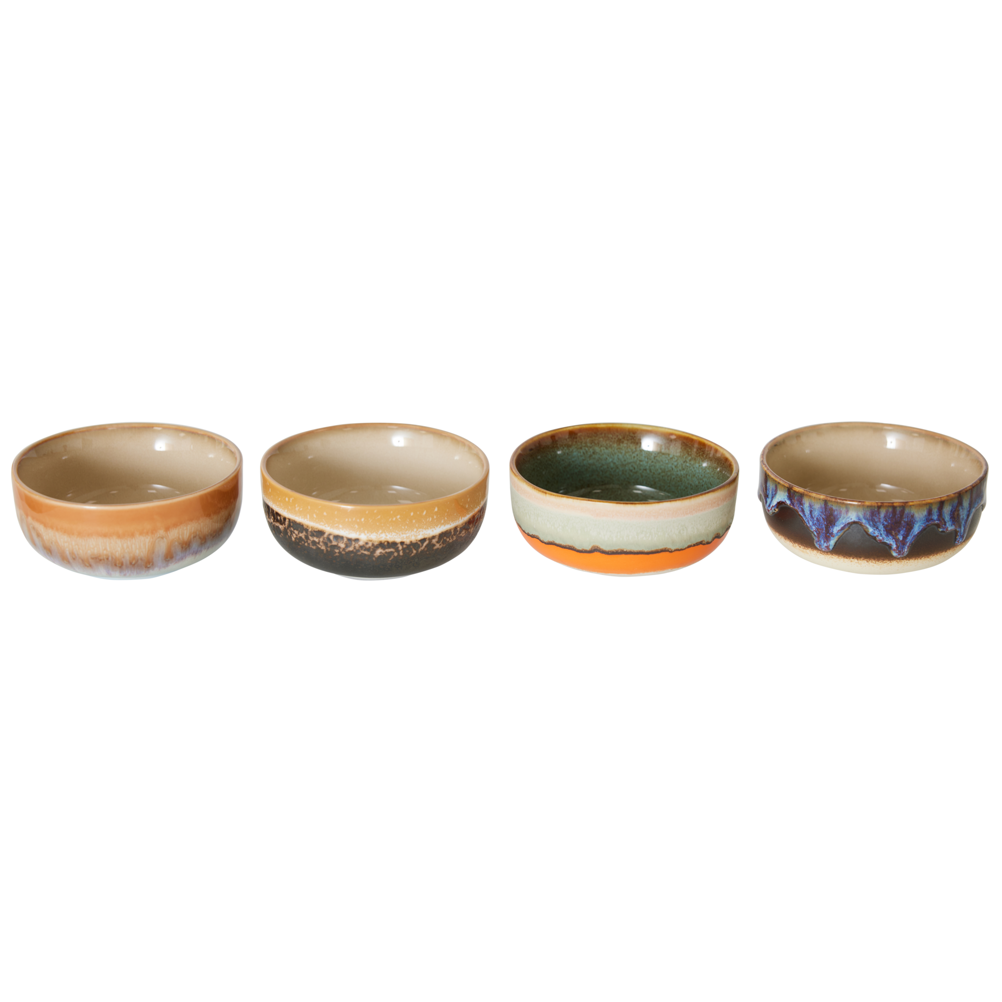 Servies 70's Ceramics Tapas Bowl Crystal - set van 4