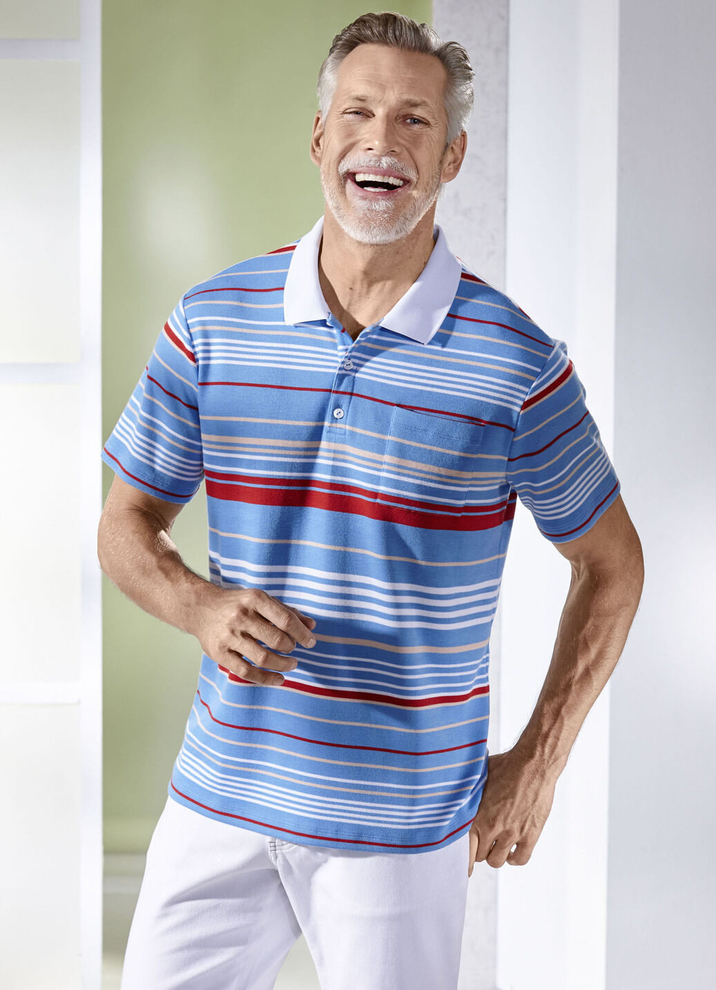 Poloshirt mit Brusttasche