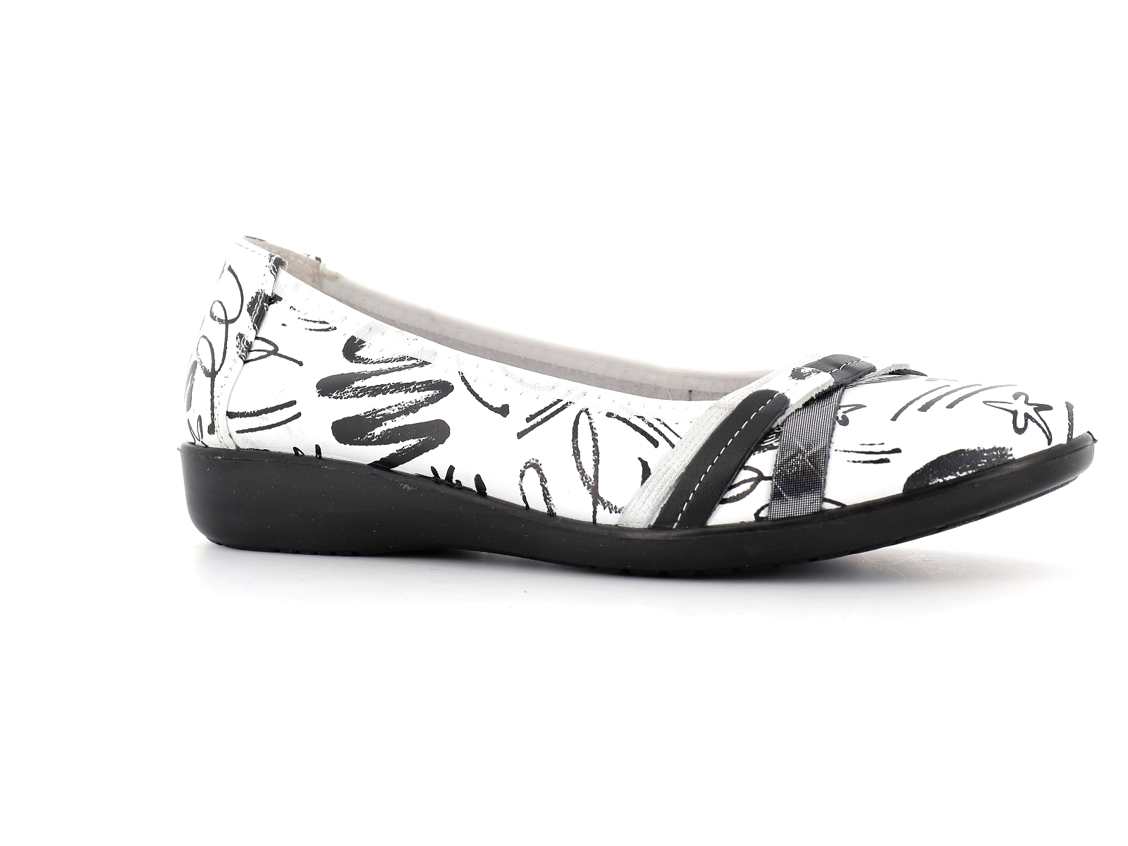 Inea-JASMON Cuir Blanc Noir