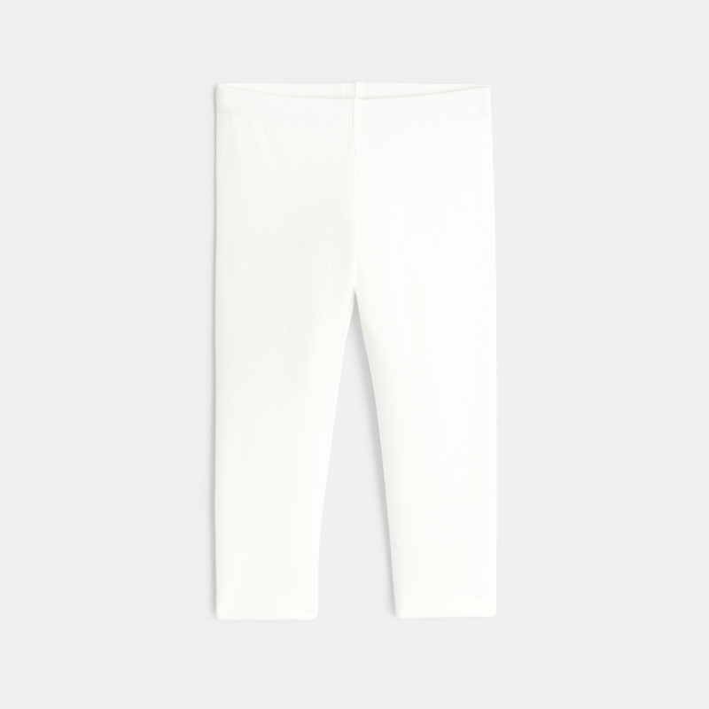 Robe molleton fleurie et legging rose bébé fille