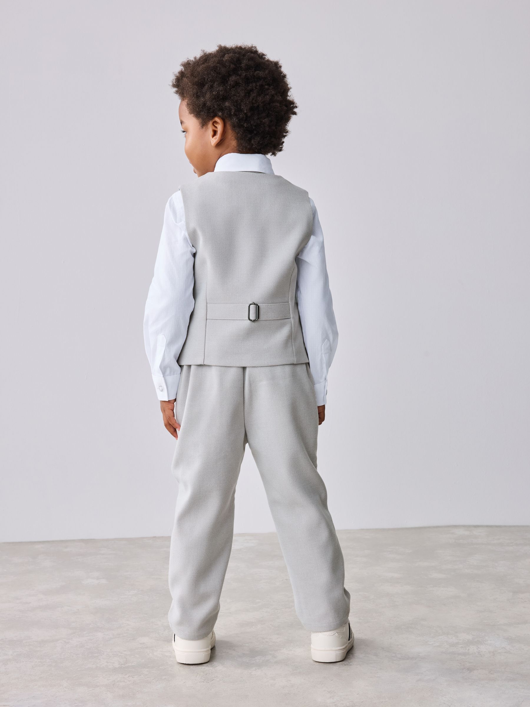 Grijs/marineblauw - Baker by Ted Baker set van gilet, overhemd en broek