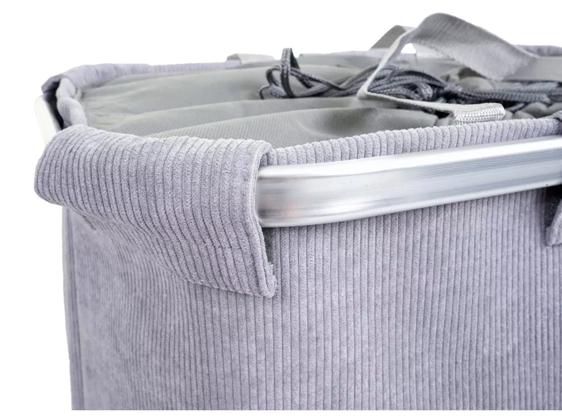Collecteur de linge MCW-C34, velours gris