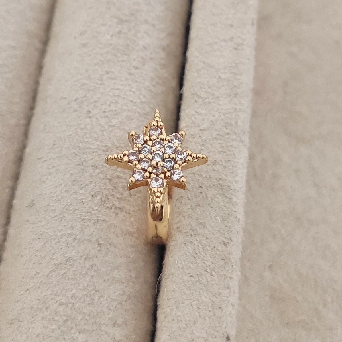 Earcuff - Laiton plaqué or & zirconium