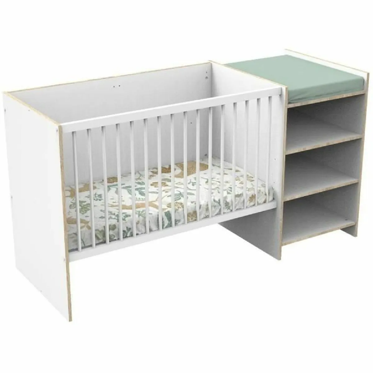 Baby Price Lit Bébé Combiné - 120 x 60 cm - Évolutif