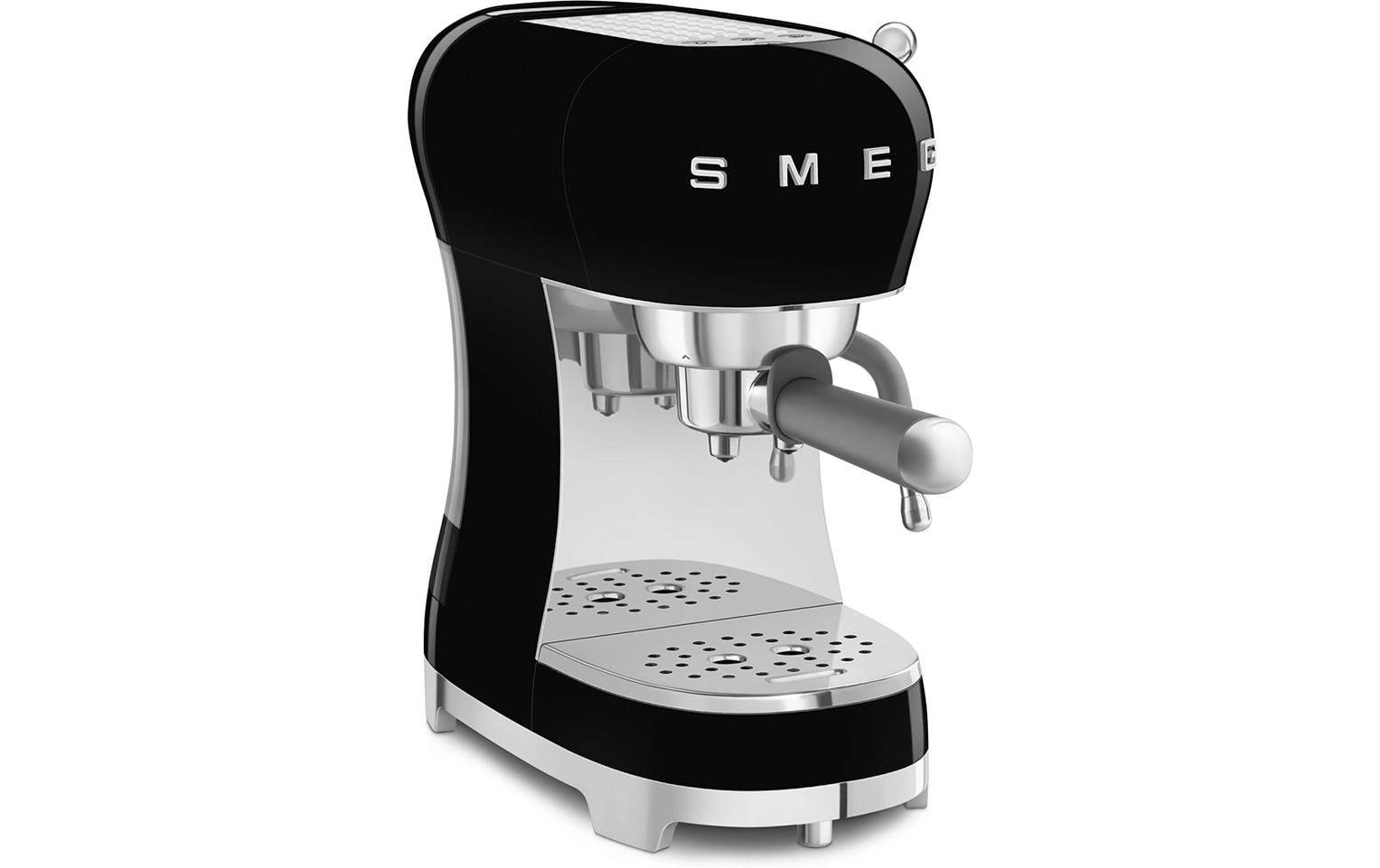 Siebträgermaschine 50's Style ECF02BLEU Schwarz<br>Espresso Kaffeemaschine