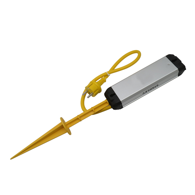 Stanley stekkerdoos alu. met grondspies  2-voudig H07RN 3x1.5MM² IP44 3m