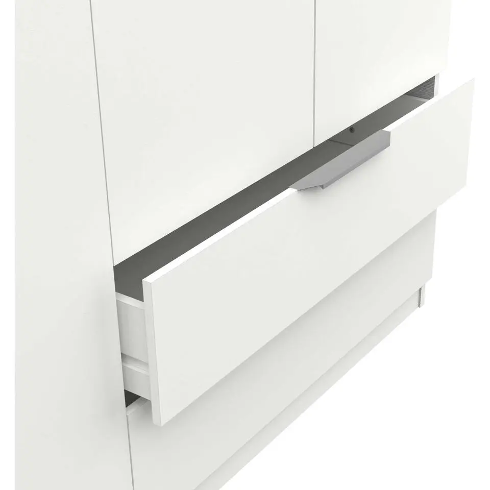 Kledingkast Spectre 157cm 8 deuren & 2 lades - mat wit