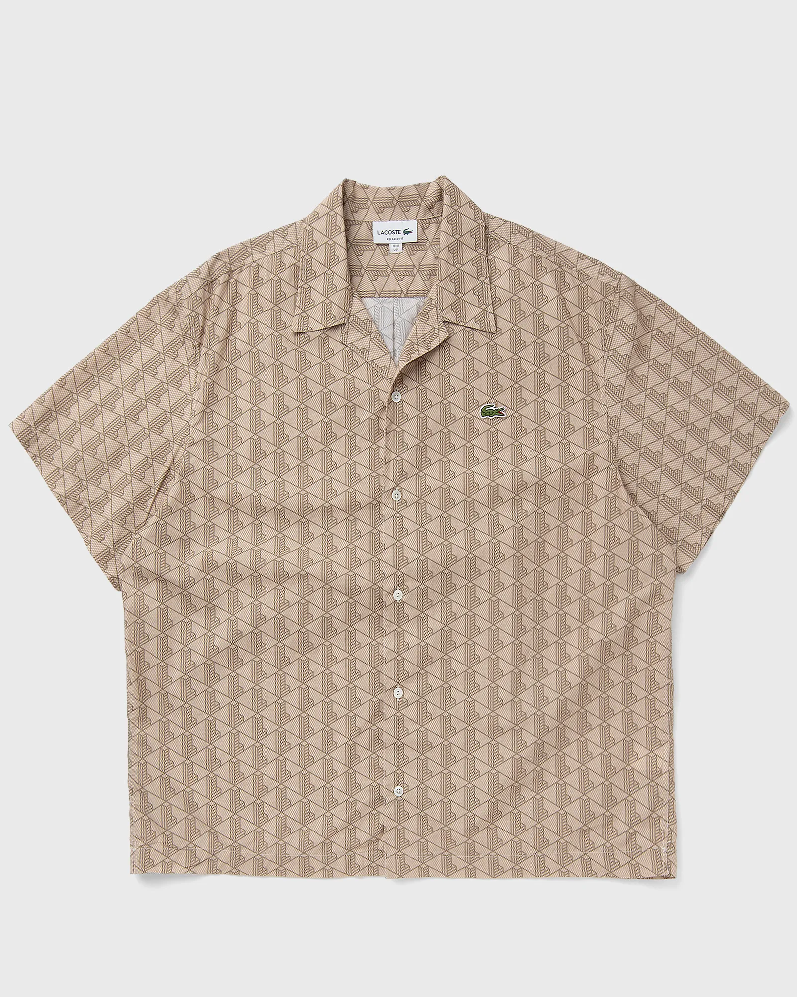 Camisa Lacoste de manga curta com estampa de monograma