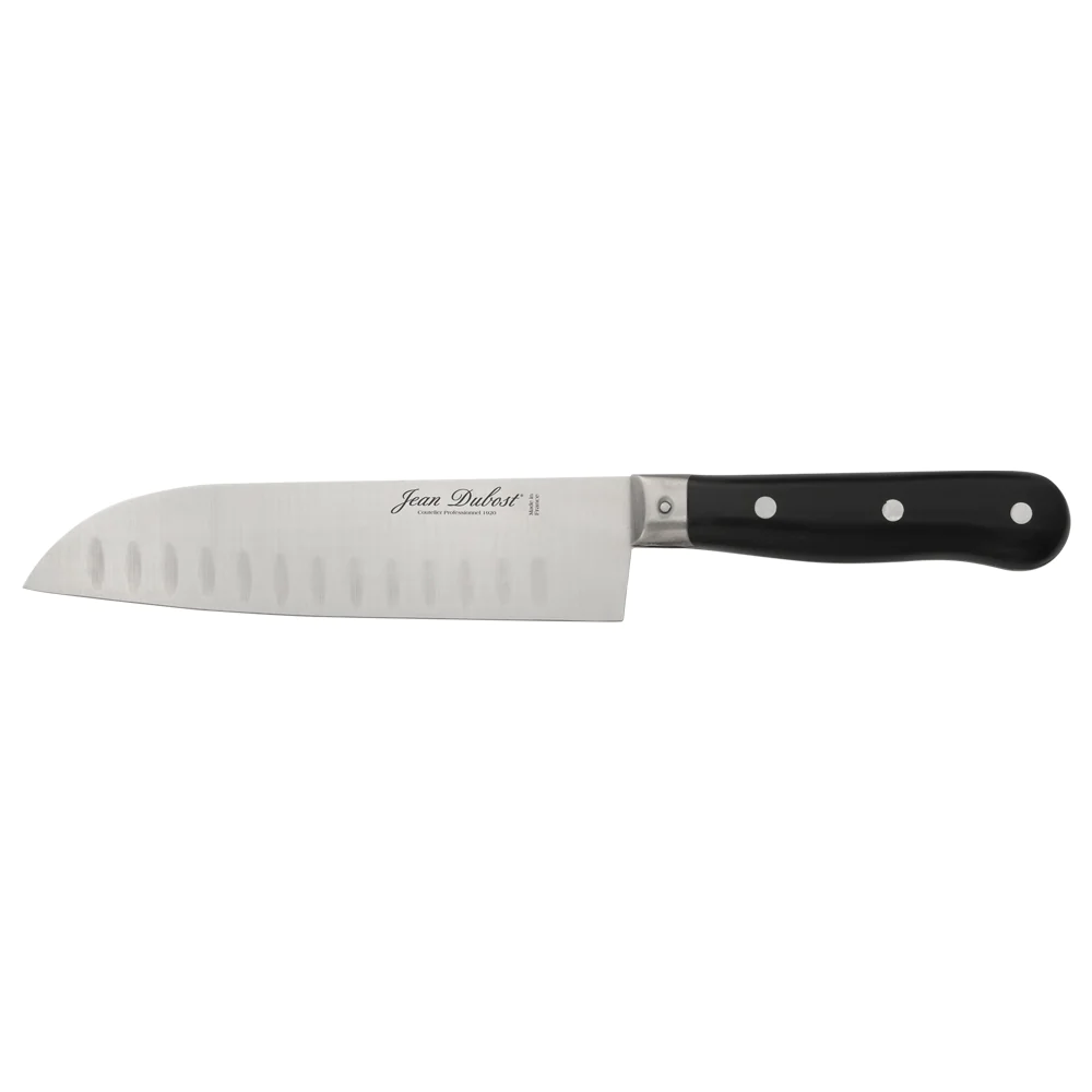 Couteau santoku POM noir Jean Dubost