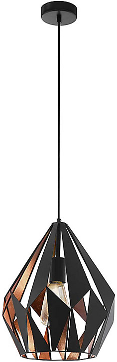 Suspension Dunalux Prinia Ø31 cm noir et or