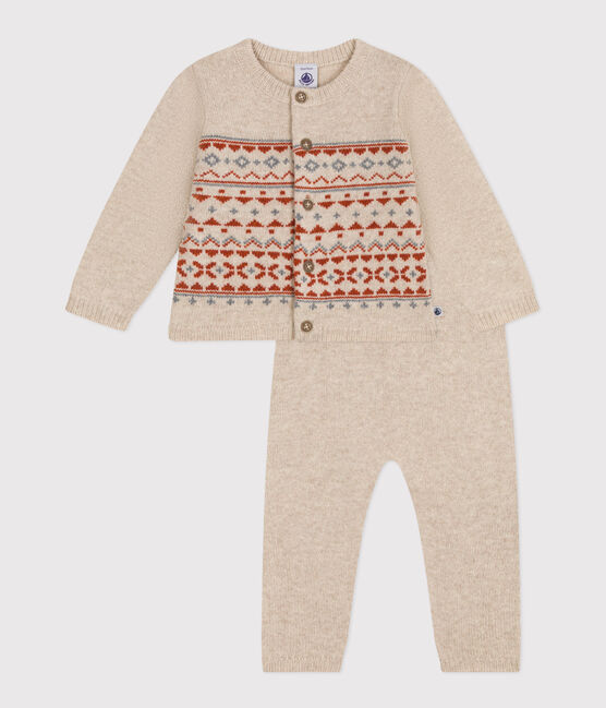 Ensemble en tricot jacquard bébé