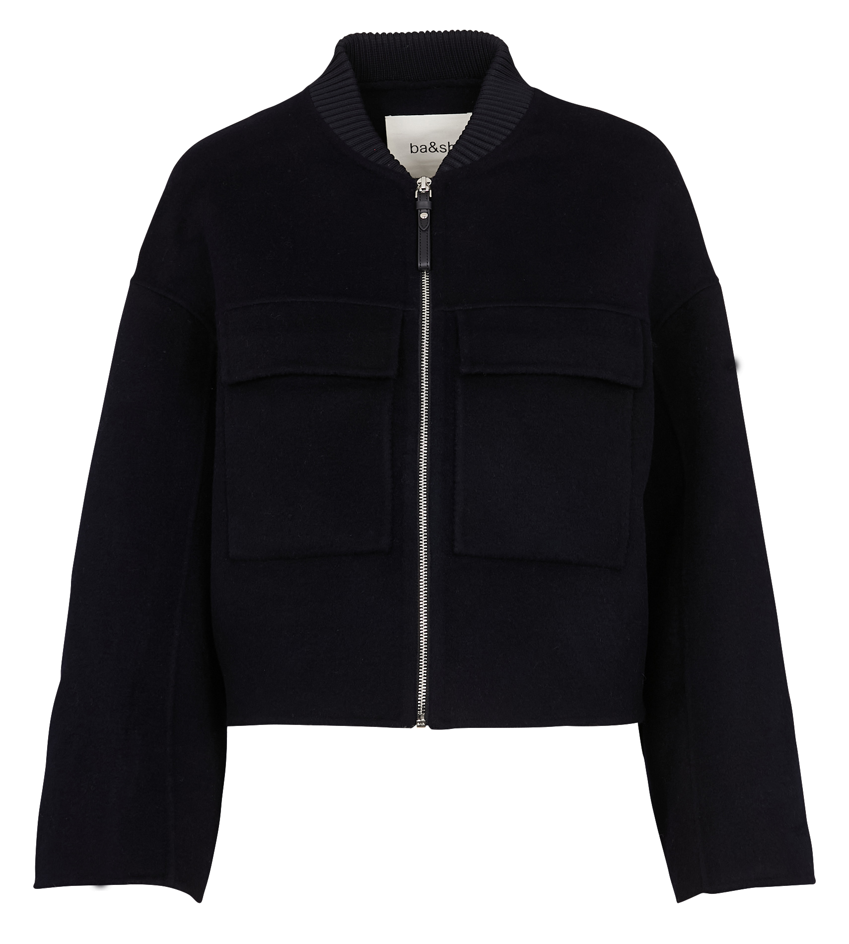 PHILIPPA - Veste courte zippée en laine | Bleu
