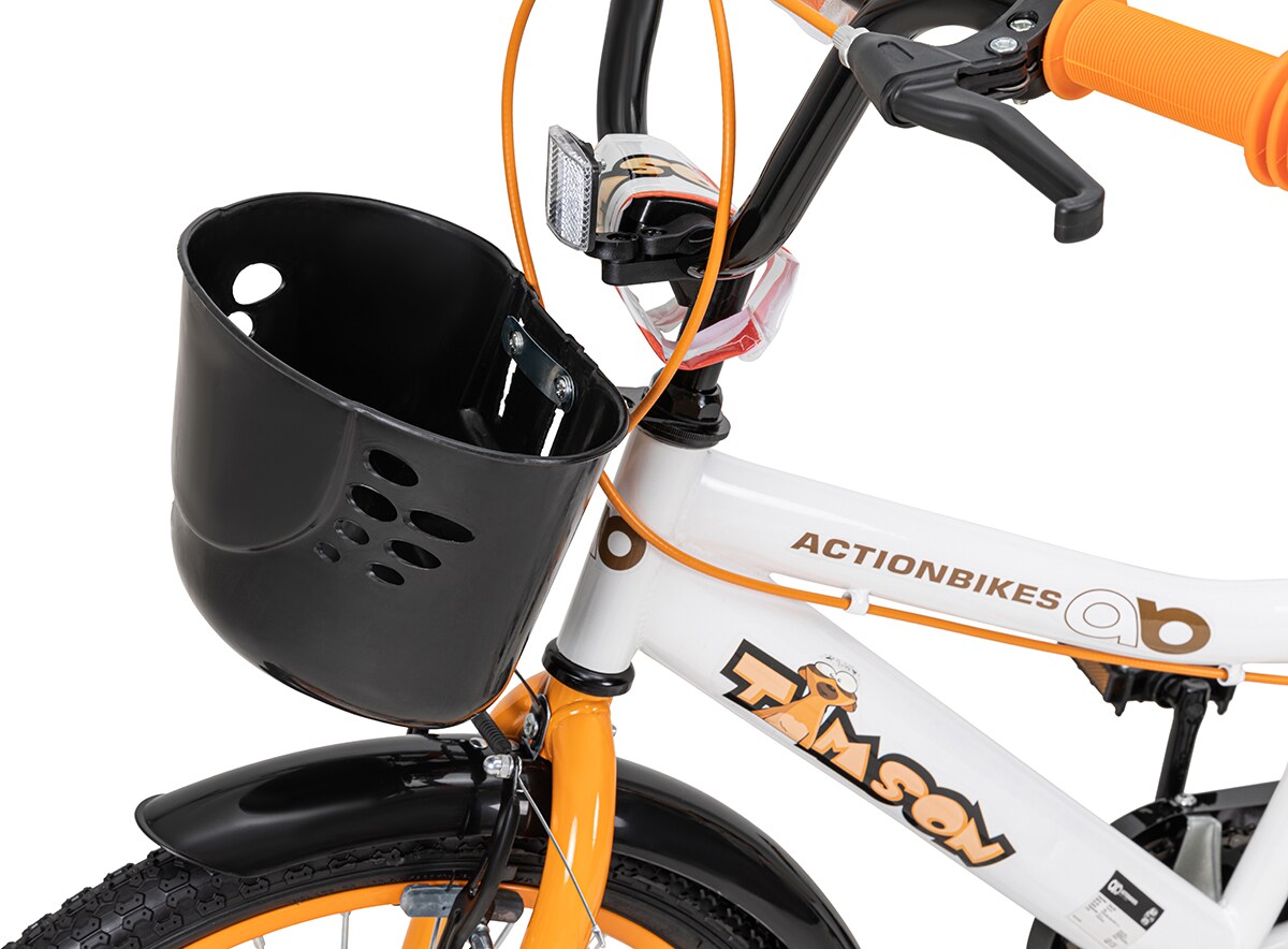 Actionbikes Kinderfahrrad Timson 20 Zoll, V-Brake-Bremsen, höhenverstellbar, Fahrradständer, Korb