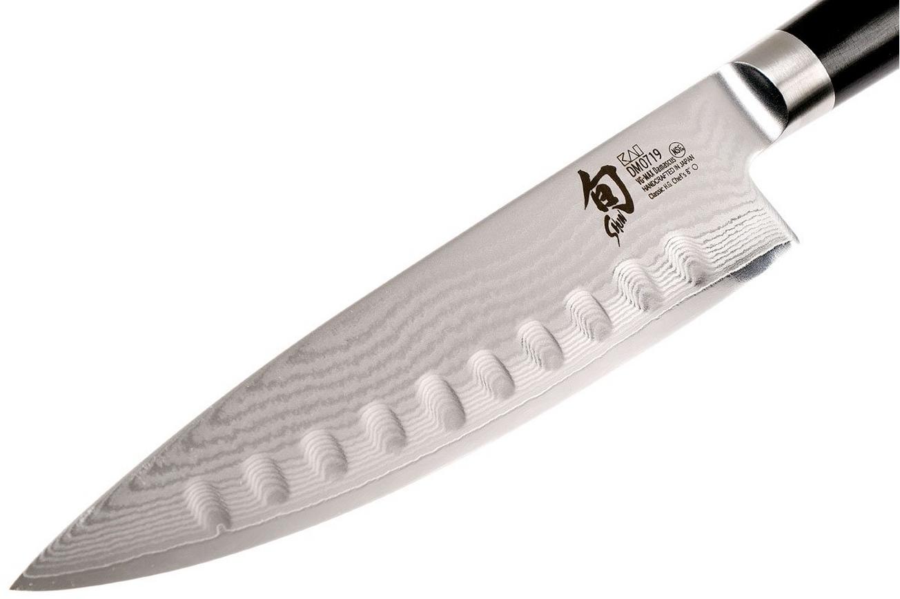 Kai Shun Koksmes met groeven 20 cm
