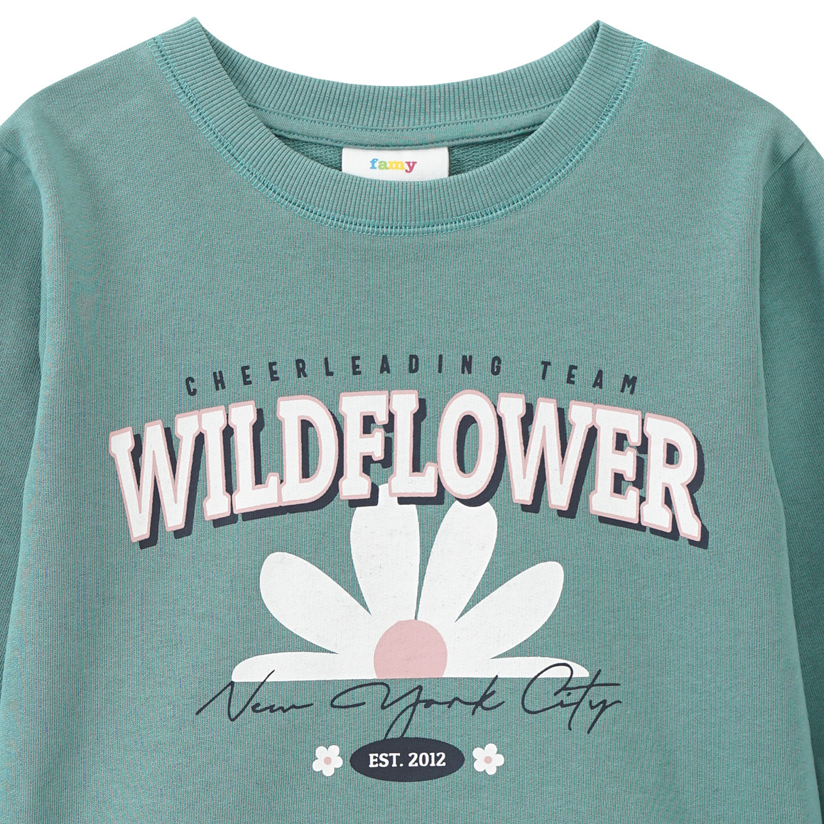 Famy Mädchen Sweatshirt mit Print salbei
