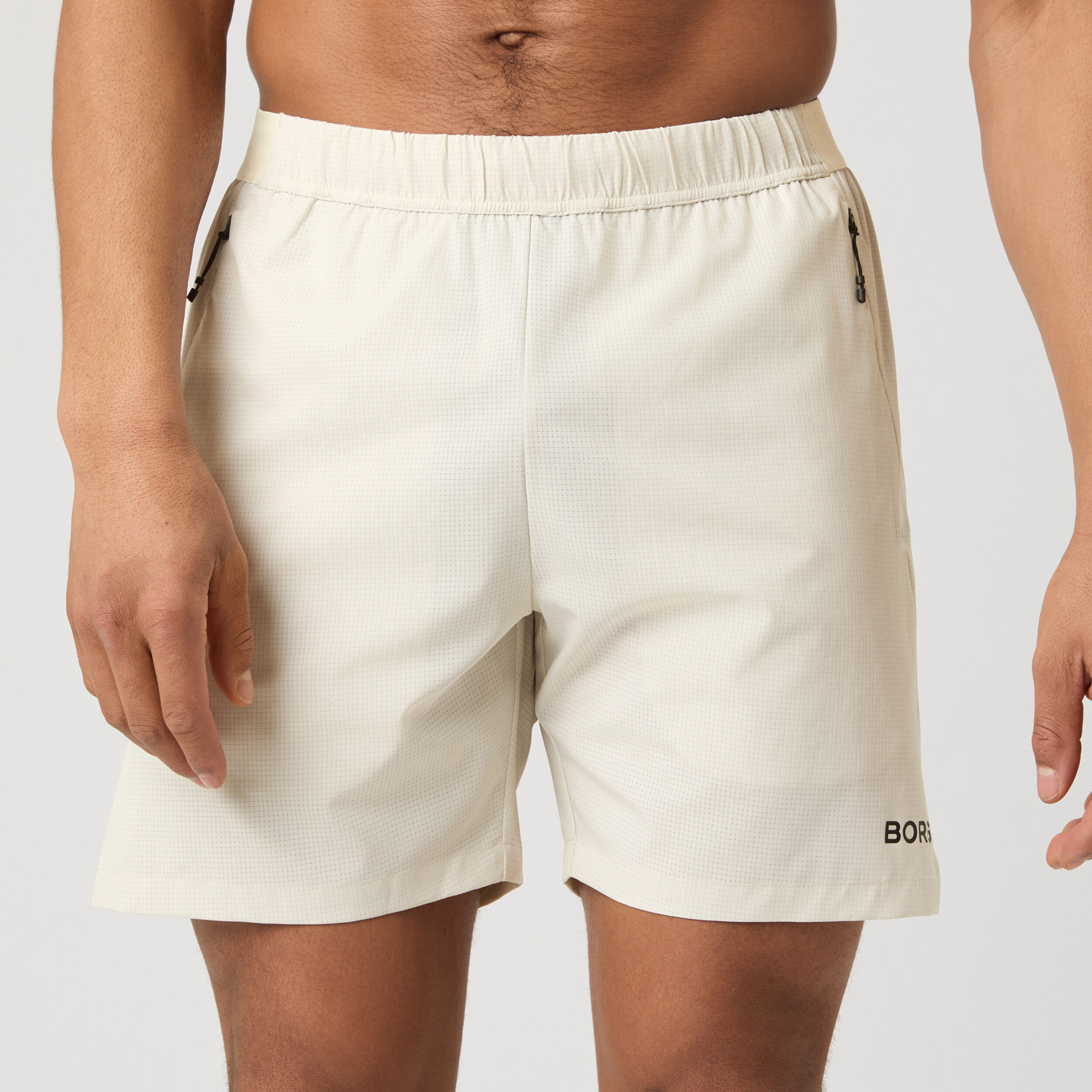 Björn Borg Zip Shorts Hommes - Crème