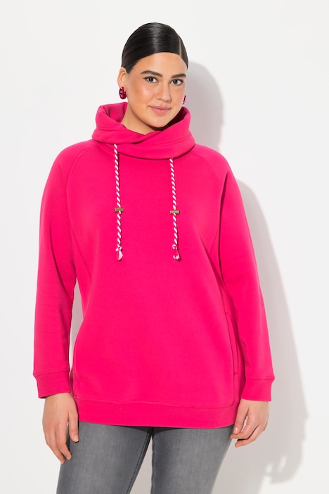 Sweatshirt, weiter Stehkragen, Taschen, Raglan-Langarm