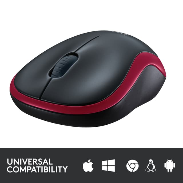 Logitech Trådløs Mus M185 (Rød)