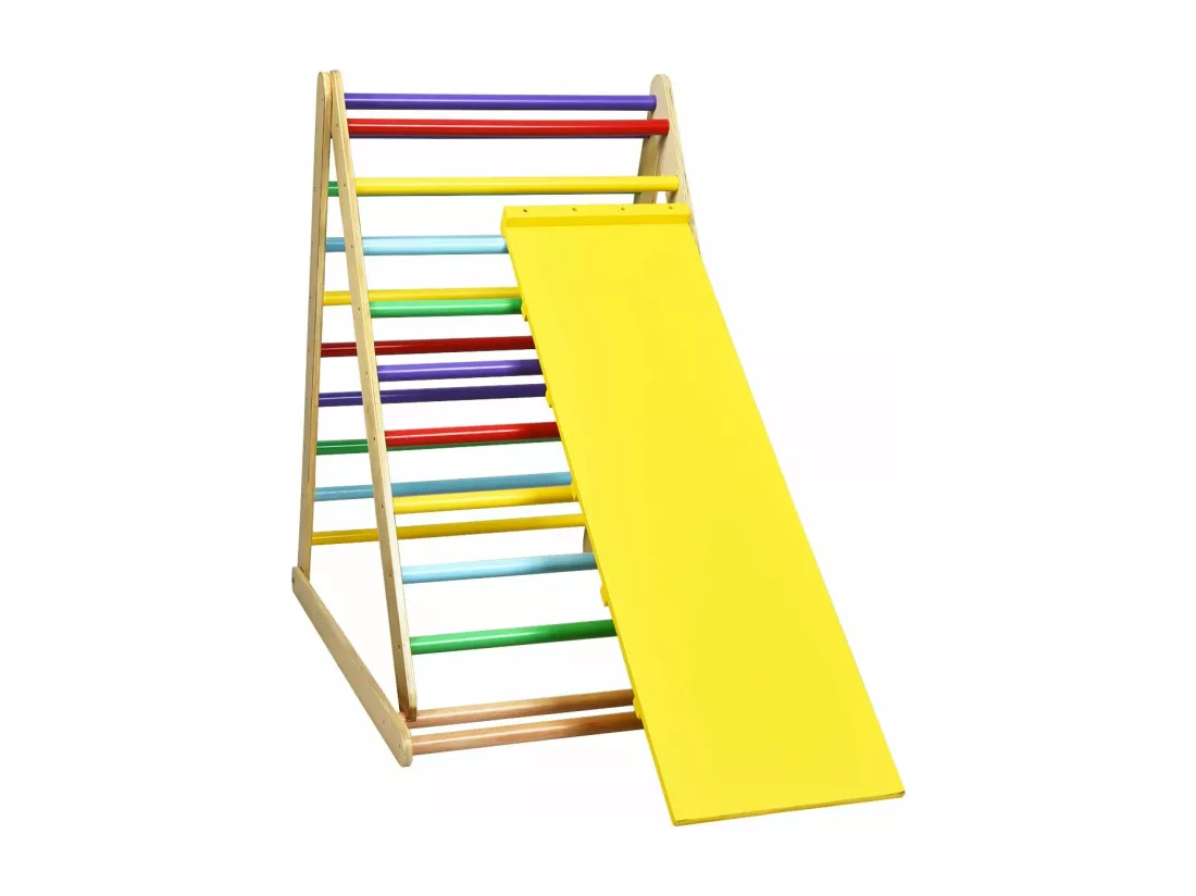 2 en 1 échelle d’escalade pour enfants, surface bien lisse utilisation à la jardin d'enfant ou à la maison pour 3ans+