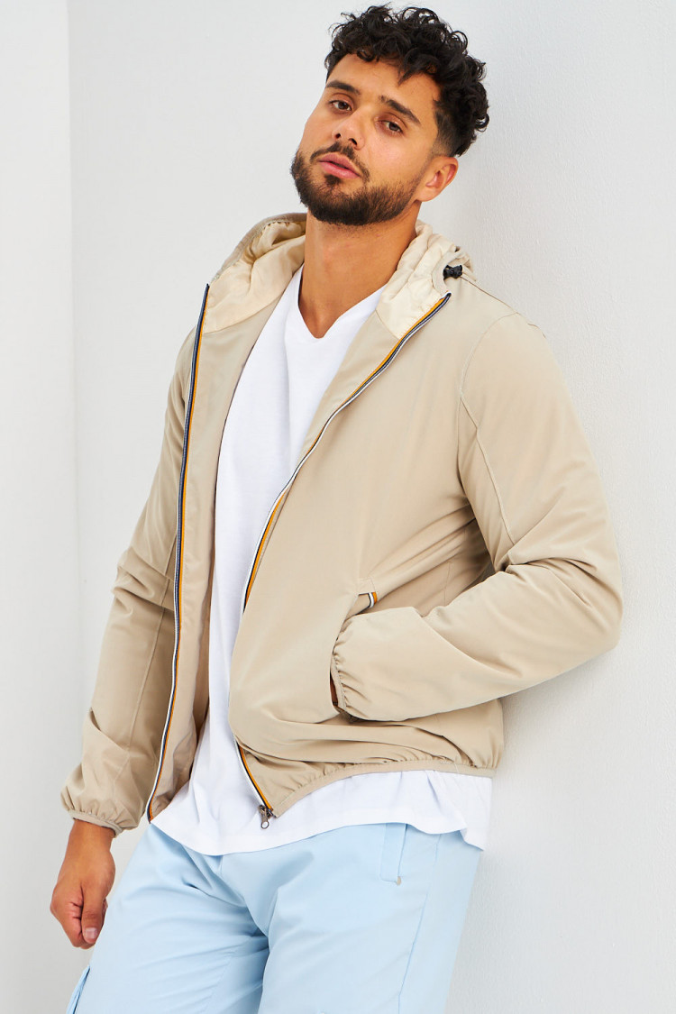 Blouson à capuche beige