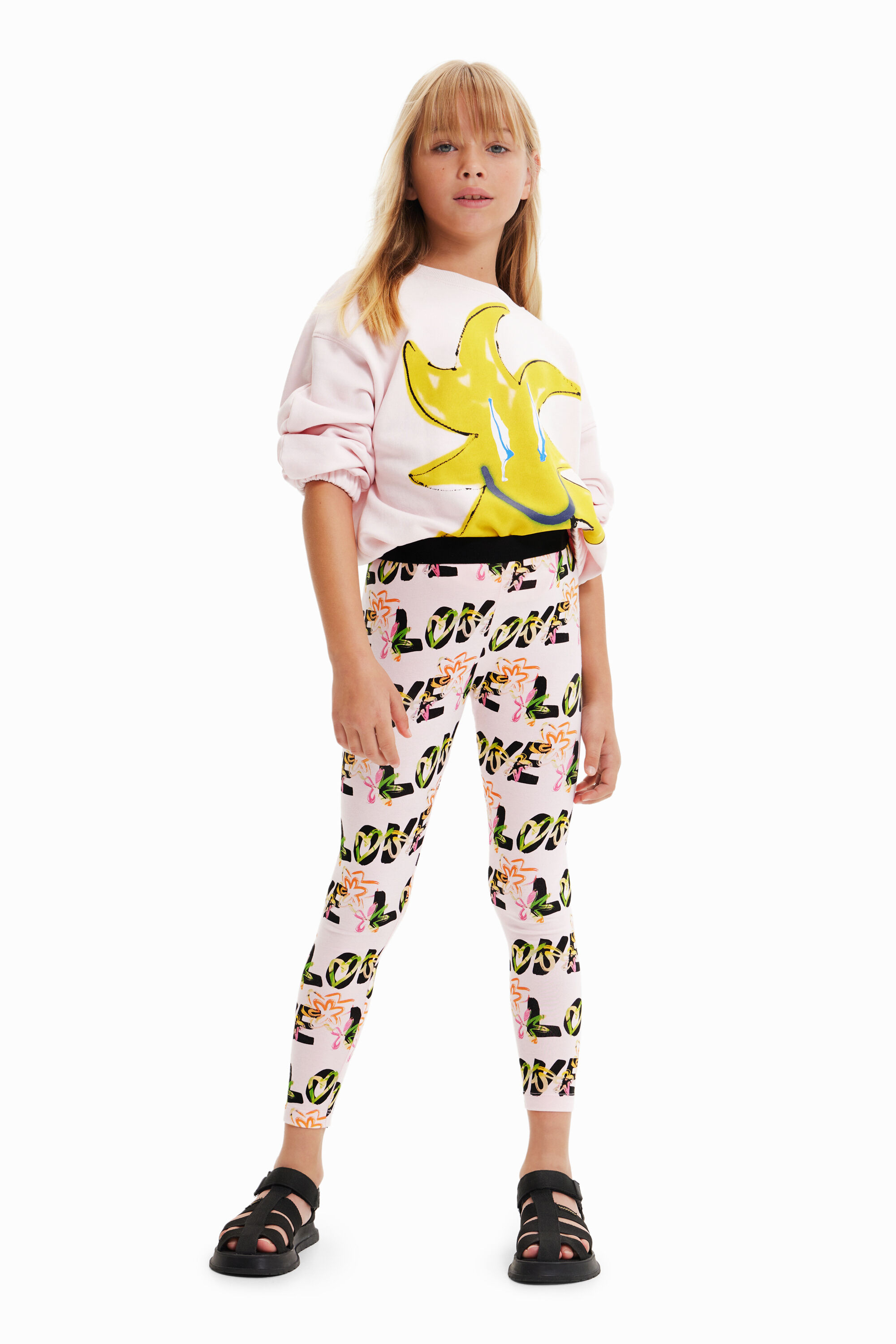 Legging fleurs Love