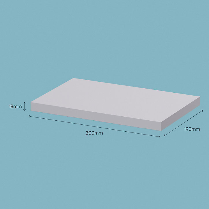 Tablette murale Form Rigga argent 30 cm