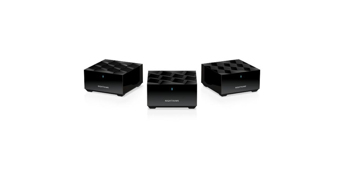 NetgearNighthawk MK73S Mesh WiFi 6 3-Pack mesh router  (Zwart, 1x router, 2x satellieten )