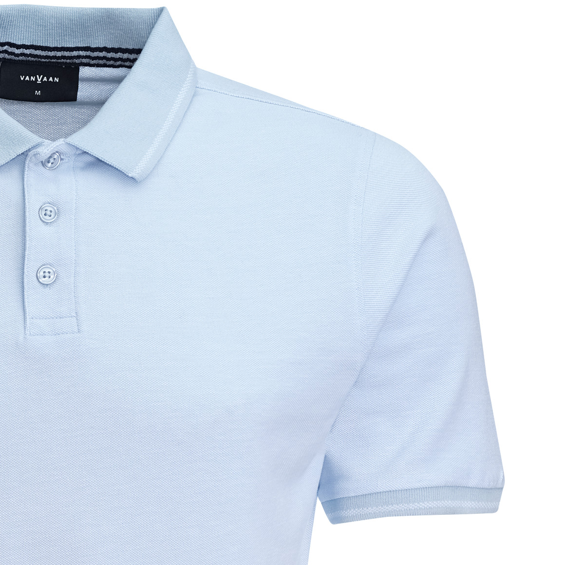 VanVaan Herren Poloshirt in Piqué-Qualität hellblau