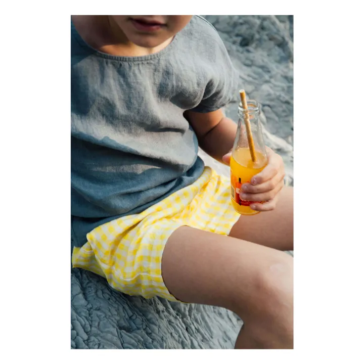 Matona Short Vichy Lin | Jaune