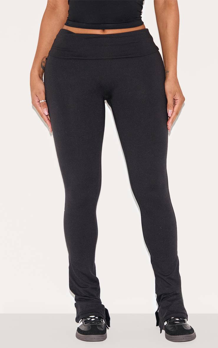 Noir Legging Sculptant Taille Haute À Fentes Latérales Shape