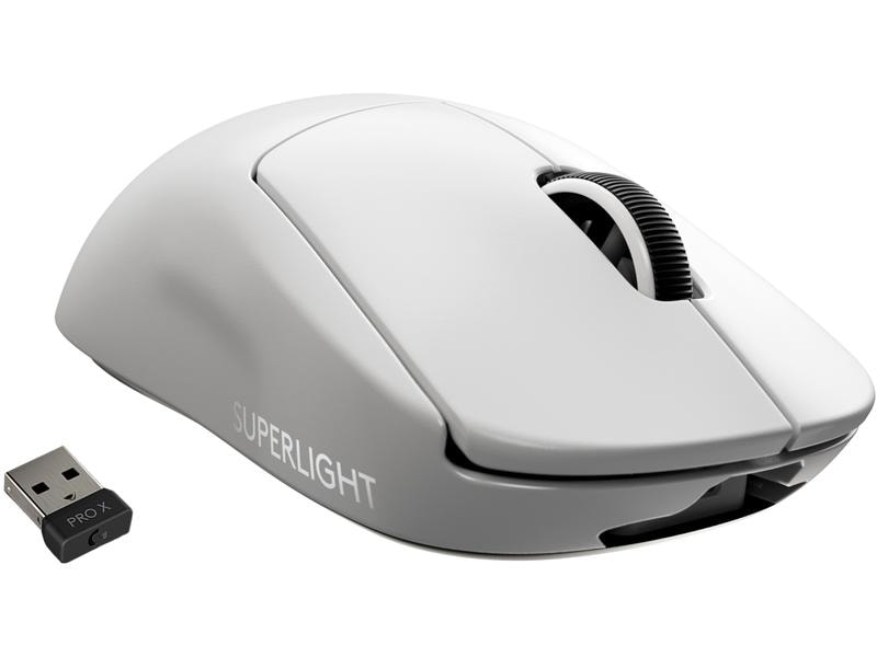 Logitech Gaming-Maus Pro X Superlight Weiss Extrem leichte Gaming-Maus mit leistungsvoller Performance