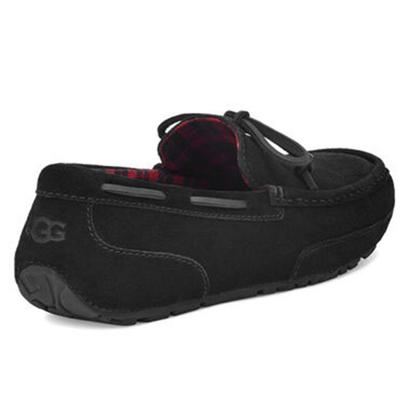 Ugg Mocasins chester en Velours de Cuir Chester Plaid noirs